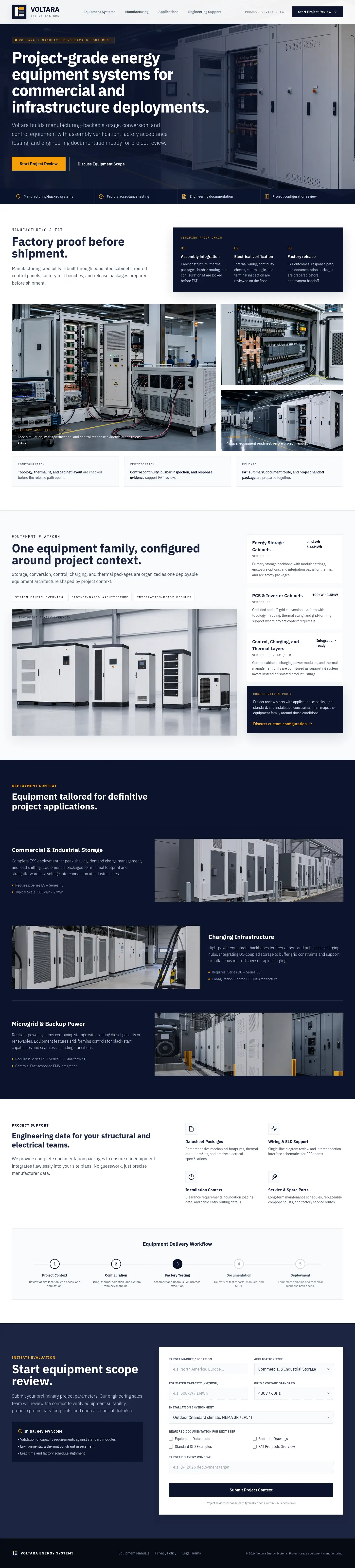 Voltara Energy Systems 完整首页预览